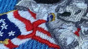 Amerika Flagge astronaut aero Bestickt