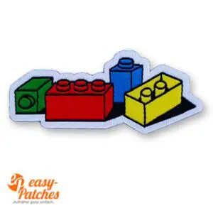 Aufnäher gewebt Lego.