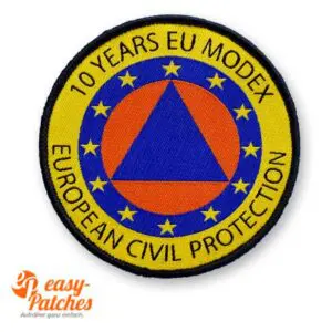 Aufnäher für 10 Jahre EU Modex. European Civil Protection. Johanniter.