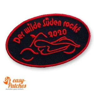 Ovaler Motorrad Aufnäher. Biker Patch..
