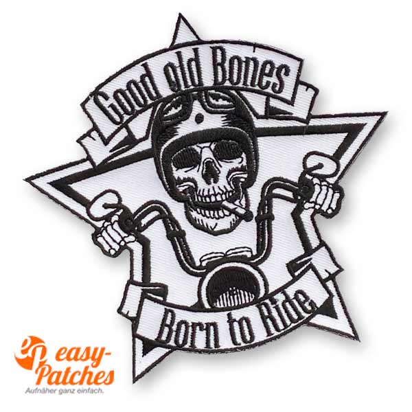 Rückenpatch Aufnäher Oben 35cm Wunschtext Biker Kutte