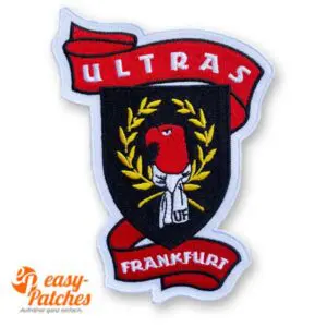 Ultras Fan Club Aufnäher. Freie Form gestickt.