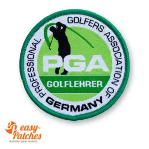 Gewebter Aufnäher für PGA Golflehrer. Golfers Association of Germany Professionals