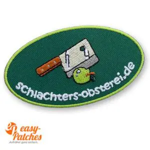 Ovaler gestickter Aufnäher für die Gastro.