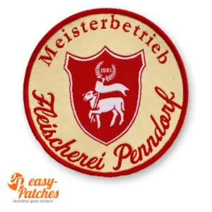 Gewebter Aufnäher für Gastronomie.