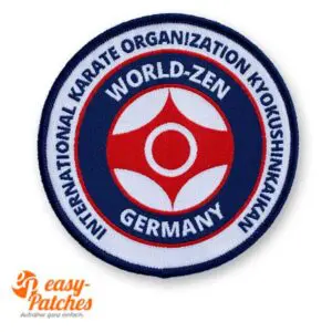 Gewebter Aufnäher für Karate. International Karate Organization.