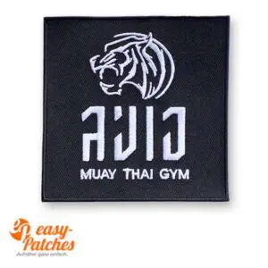 Gestickter und quadratischer Aufnäher für Kampfsport Gym.