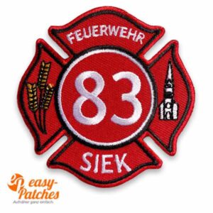 Klassischer Aufnäher für die Feuerwehr.